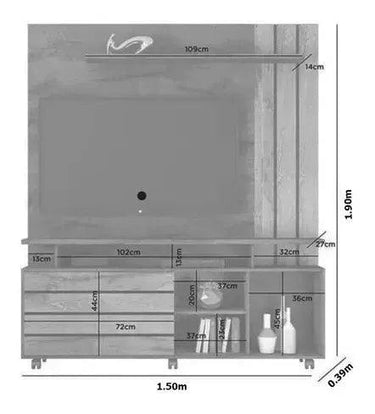 Rack Modular Con Panel Tv Led 65 Pulgada - Tienda Universo